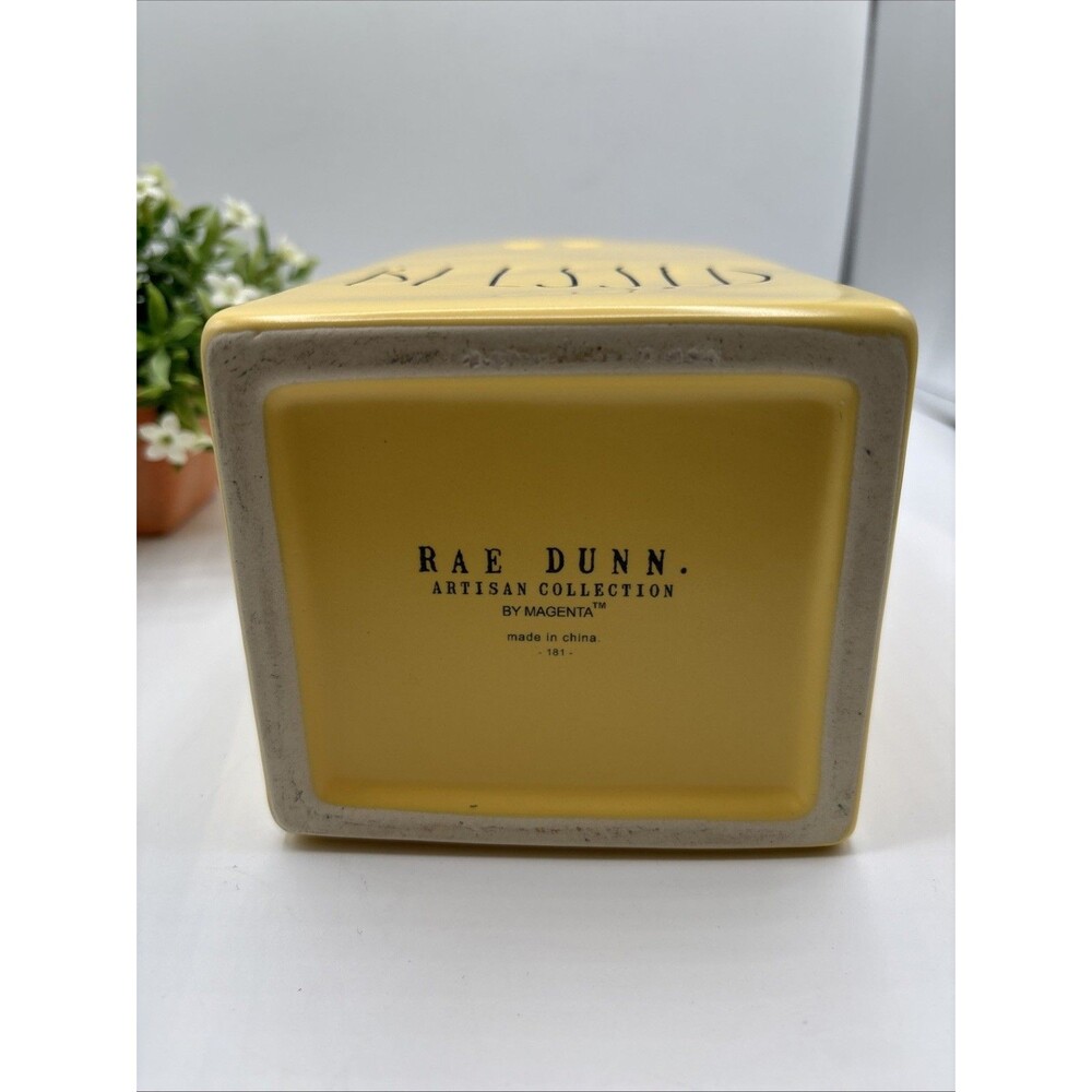 Rae Dunn By Magenta Yellow BLESSED House 9.25" Ceramic Utensil Holder Preowned - Picture 7 of 10